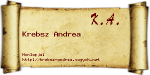 Krebsz Andrea névjegykártya